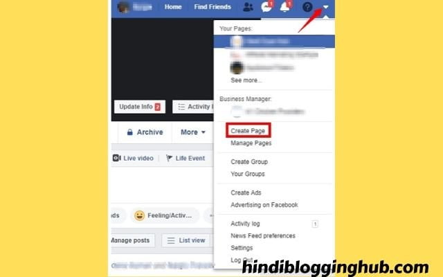How to create Facebook page in Hindi