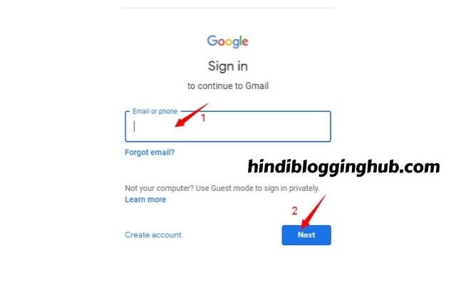 Gmail account change password