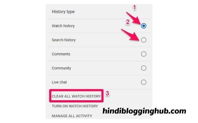 Clear all watch history
