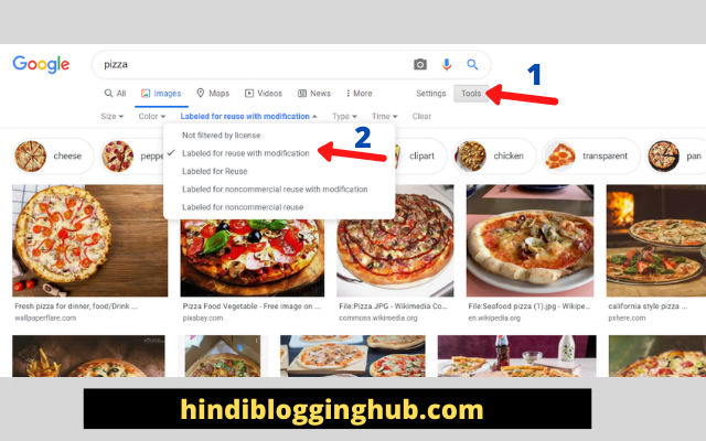 How to download copyright free images from google in Hindi