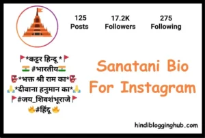 Sanatani Bio For Instagram