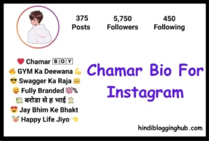 Chamar Bio For Instagram