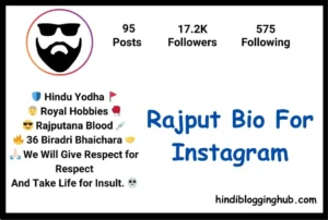 Rajput Bio For Instagram