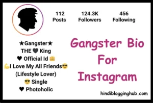Gangster Bio For Instagram