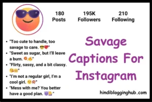 Savage Captions For Instagram
